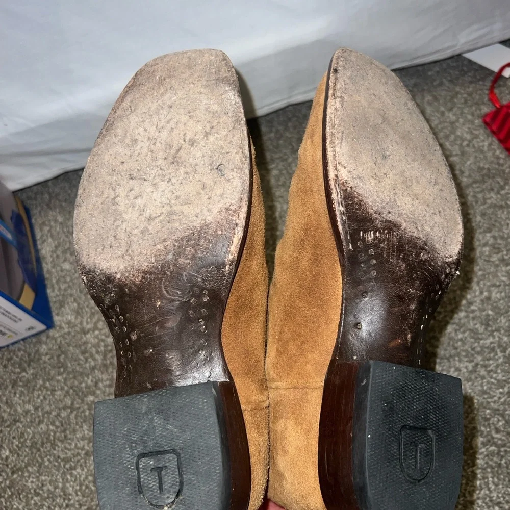 Tecovas Brown Suede Cowboy Boots - Picture 4 of 5